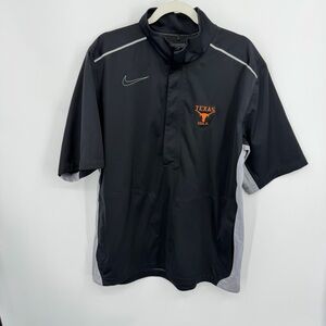 Nike golf Men’s Black Gray Storm Fit Half Zip Golf Pullover Shirt 35794 longhorn